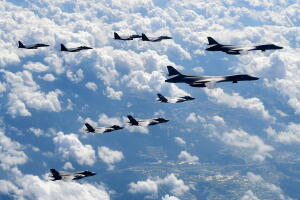 US Bombers Fly Near Military Demarcation Line Between Two Koreas