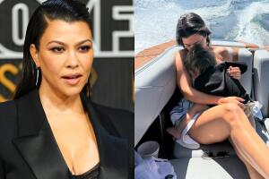 Kourtney Kardashian publicó esta foto con su hijo de casi 2 años al que no le puso chaleco salvavidas y causó polémica.