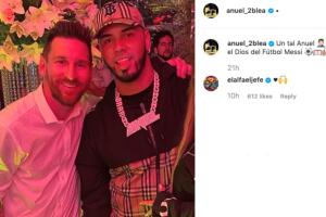 Anuel con Lionel Messi