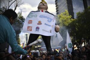 Protesta contra Trump en México