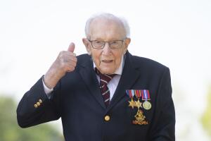 Virus Outbreak Britain Veteran's Thanks