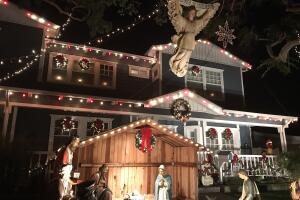 Impresionantes alumbrados navideños en Los Ángeles