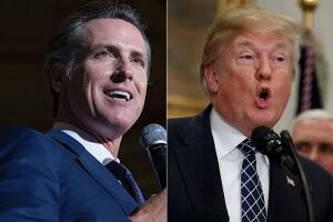 Gavin Newsom y Donald Trump