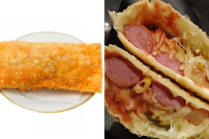 pastel de cachorro quente