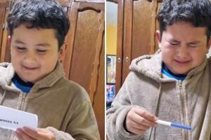Niño se entera que tendrá un hermanito y su reacción conmueve