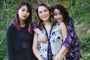Maria Gomez and her daughters