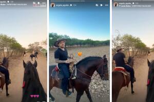 Ángela ventiló que hicieron una cabalgata