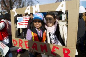 Manifestación frente al Congreso, en Washington, a favor de los dreamers.