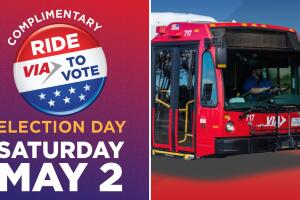 via transit viajes gratis puntos de votación eleccion 2 de mayo 2026 san antonio texas