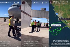 Alan Zamudio documentó las varias vueltas que el avión tuvo que dar antes del aterrizaje de emergencia.
