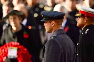 Wreaths Are Laid At The Cenotaph On Remembrance Sunday