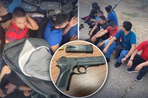 Detienen a varios inmigrantes en la frontera de Arizona e incautan un arma.