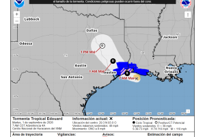 Trayectoria tormenta tropical Edouard