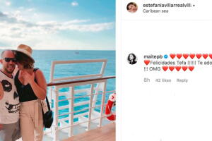 Mensaje cde felicitación de maite Perroni a Estefanía Villarreal