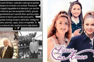 Lucero lamenta la muerte de Jorge Lozano Soriano, creador de 'Lazos de Amor'