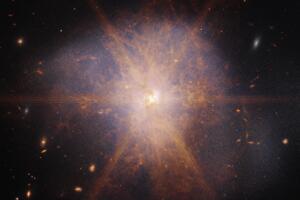 Fusión galaxia james webb