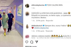 Eduardo Antonio mostró los avances de su recuperación.