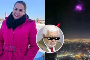 Azafata afirma que captó en video a extraño ovni rosa: se vuelve viral