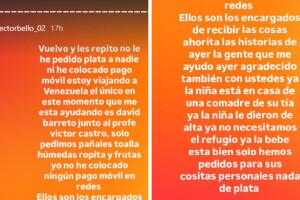 Héctor Bello informa sobre su hija