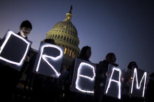Una protesta de dreamers y simpatizantes frente al Capitolio de Washington DC. 