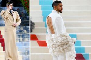 Bad Bunny usando falda y vestido