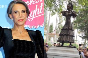 Estatua de Florinda Meza: Guardia Nacional la resguarda tras escándalo y amenazas de tirarla