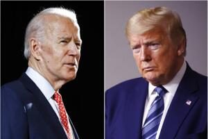El exvicepresidente Joe Biden y el presidente Donald Trump.