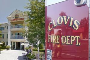 Minutos después de quedar atrapados el novio y sus padrinos se llamó al Departamento de Bomberos de Clovis para su rescate.