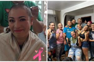 Mujer con cáncer se rapa y su familia la sorprende.