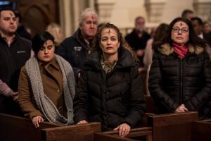 New York Catholics Attend Ash Wednesday Mass