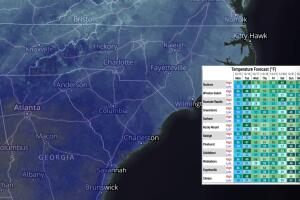 Heladas intensas y luego suben las temperaturas: así estará la semana en Carolina del Norte