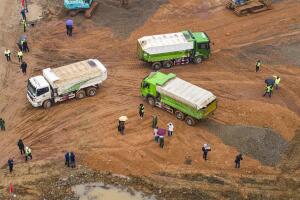 CHINA WUHAN FIELD HOSPITAL AERIAL VIEW