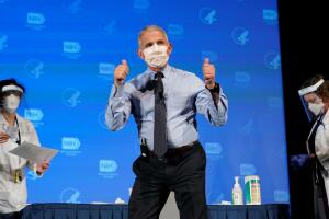 Dr. Anthony Fauci receives the COVID-19 vaccine