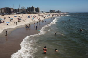 New Yorkers Beat The Heat At City Beaches One Day After The Independence Holiday