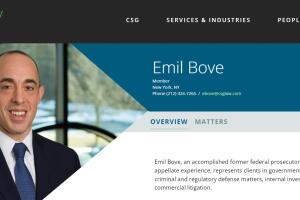Emil Bove, exfiscal, abogado de CSG Law