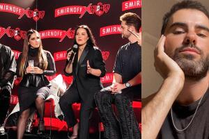 Alberto Clavijo (derecha) asistió al evento de RBD (izquierda) patrocinado por la marca Smirnoff. Al finalizar, murió tras caer de un cuarto piso en la sede de la presentación. 