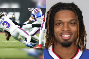 Reacciona familia de Damar Hamlin, jugador de los Bufallo Bills que colapsó en el campo de fútbol