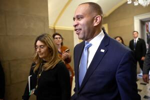 New House Speaker Mike Johnson Joins Senate Republicans For Their Policy Luncheon