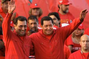 Adán Chávez, left, the older brother of the ailing President Hugo Chávez