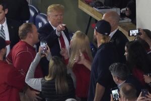 Trump en el estadio Nationals Park