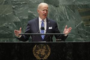 U.S. President Joe Biden addresses the 76th Session of the U.N. General Assembly in New York City
