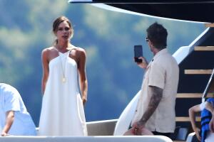 EXC David Beckham - Victoria Beckham - Sir Elton John - Harper Beckham - Brooklyn Beckham - David Furnis