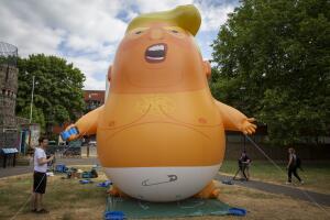 Inflatable Donald Trump Baby For Protest At Trumps UK Visit