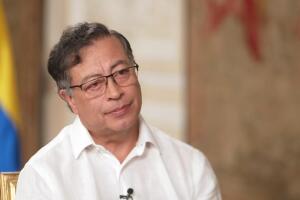 Presidente de Colombia, Gustavo Petro, en entrevista con Univision Noticias en Bogotá el 31 de enero de 2025.