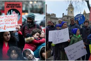 protestas nueva york refugios inmigrantes