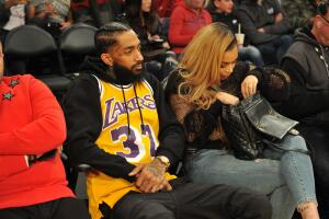 Celebrities At The Los Angeles Lakers Game