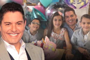 Ernesto Laguardia y su familia