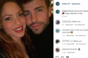 Esta es una de las fotos que Shakira aún conserva en Instagram en las que aparece con Piqué. La imagen corresponde al Día de San Valentín de 2022.