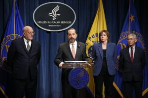 Alex Azar, Robert Redfield, Nancy Messonnier, Anthony Fauci
