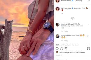 Karina Banda anillo de compromiso